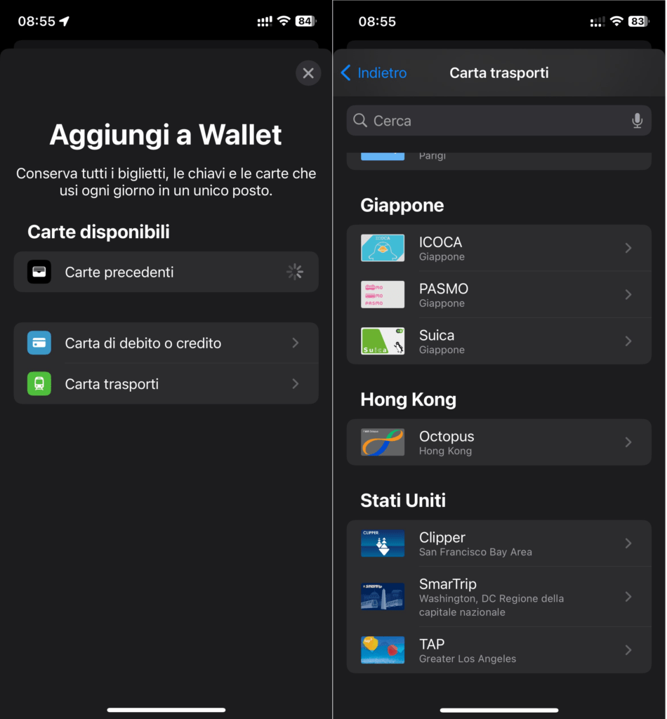 app utili giappone apple wallet per pasmo