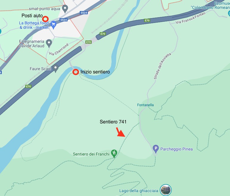 Gran bosco di Salbertrand escursione mappa